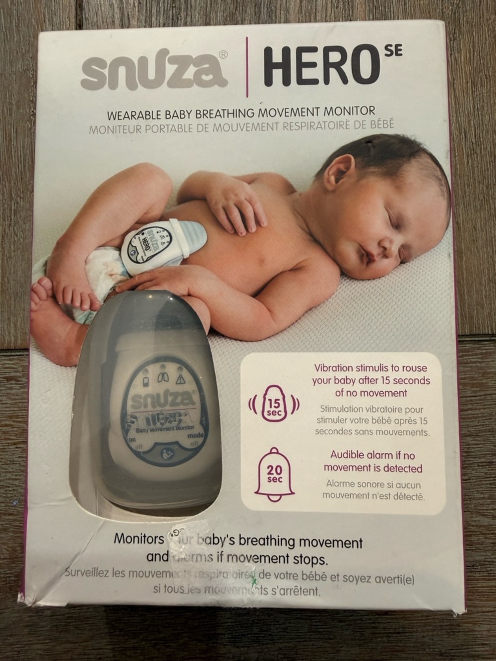 SNUZA HERO SE Wearable Baby Breathing Monitor New in Box
